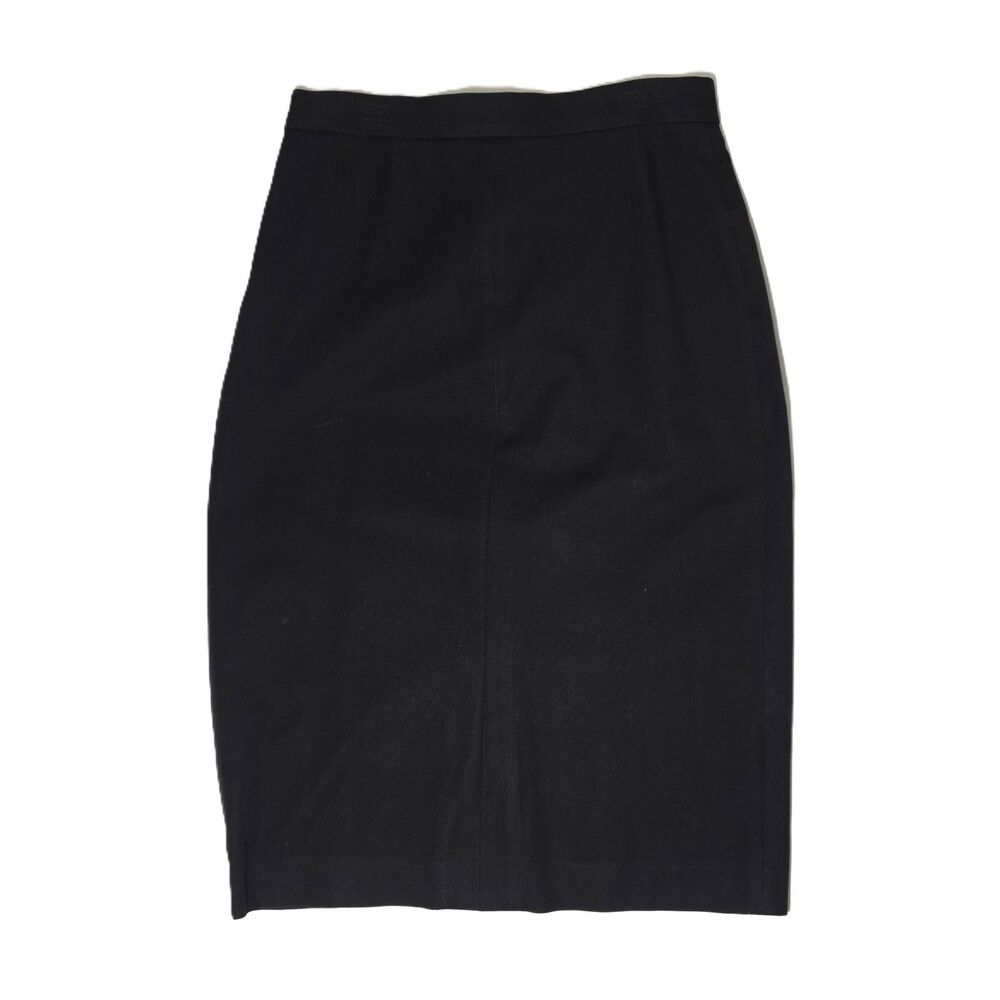 Banana Republic Black Pencil Midi Skirt Size 10 Cotton Blend